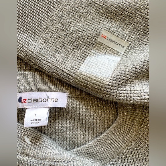 LIZ CLAIBORNE 🩶SPARKLING SILVER🩶 SWEATER SIZE LARGE 🌟NWOT🌟 - Picture 6 of 11